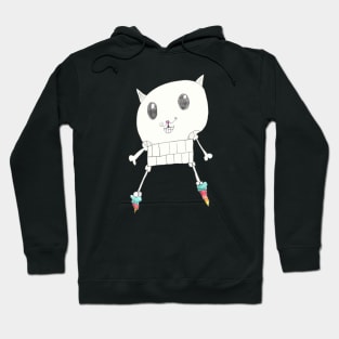 Bones the Rocket-Powered, Mustachioed Skeleton Cat Hoodie